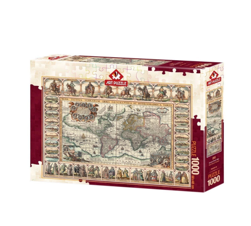 4584 Eski Dünya Haritası 1000 Parça Puzzle -Art Puzzle 4584 Eski Dünya Haritası 1000 Parça Puzzle -Art Puzzle