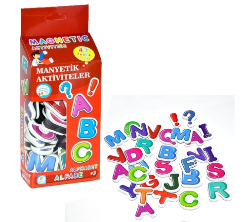47 Parça Magnet Alfabe Manyetik Harfler