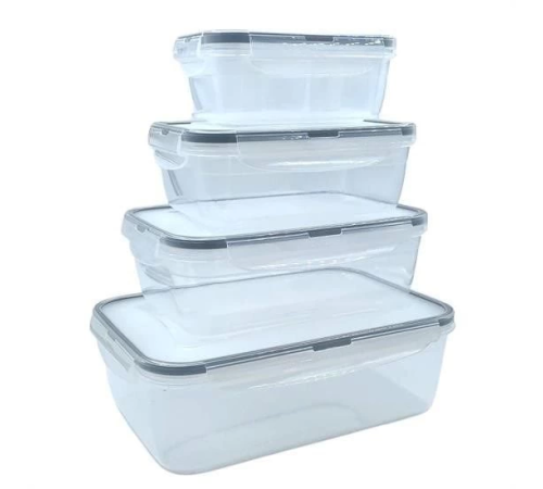 4lü İç İçe Sızdırmaz Contalı Kilitli Kapaklı Plastik Erzak Saklama Kapları LC315 4lü İç İçe Sızdırmaz Contalı Kilitli Kapaklı Plastik Erzak Saklama Kapları LC315