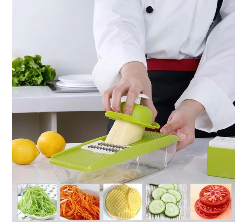 5 Başlıklı Hazneli Kaymaz Rende Jülyen Kesici Patates  Havuç Rendesi (336336)