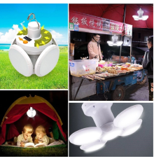 5 Led'li 3 Farklı Işık Modlu Açılıp Kapanabilir Led Kanatlı Güneş Enerjili Solar Aydınlatma Asılabilir Kamp Feneri