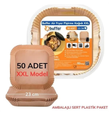 50 Adet Air Fryer Pişirme Kağıdı Tek Kullanımlık 23 Cm Kare Pişirme Kağıdı XXL