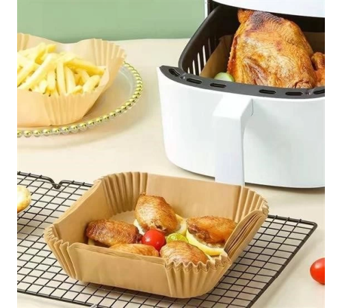 50 Adet Air Fryer Pişirme Kağıdı Tek Kullanımlık Hava Fritöz Yağ Geçirmez Yapışmaz Kare Tabak Model 50 Adet Air Fryer Pişirme Kağıdı Tek Kullanımlık Hava Fritöz Yağ Geçirmez Yapışmaz Kare Tabak Model