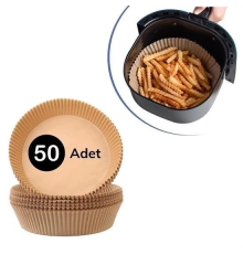 50 Adet Air Fryer Pişirme Kağıdı Tek Kullanımlık Hava Fritöz Yağ Geçirmez Yapışmaz Tabak Model