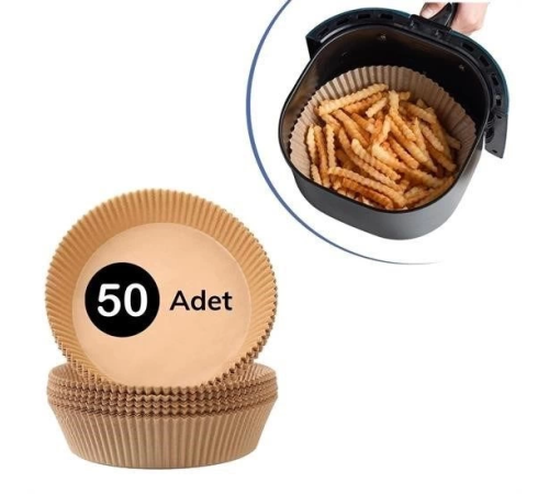 50 Adet Air Fryer Pişirme Kağıdı Tek Kullanımlık Hava Fritöz Yağ Geçirmez Yapışmaz Tabak Model 50 Adet Air Fryer Pişirme Kağıdı Tek Kullanımlık Hava Fritöz Yağ Geçirmez Yapışmaz Tabak Model