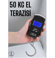 50 Kg El Kantarı Ağırlık Ölçer Dijital Ekranlı Kancalı Portatif