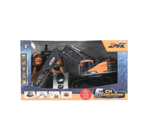 5086 SUN-İş Makinesi Paletli Vinç 1:24 Buldozer 5086 SUN-İş Makinesi Paletli Vinç 1:24 Buldozer