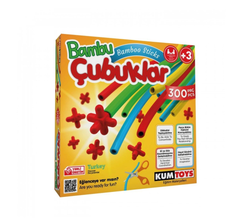 5462 KumToys, Bambu Çubuklar - 300 parça / +3 yaş 5462 KumToys, Bambu Çubuklar - 300 parça / +3 yaş
