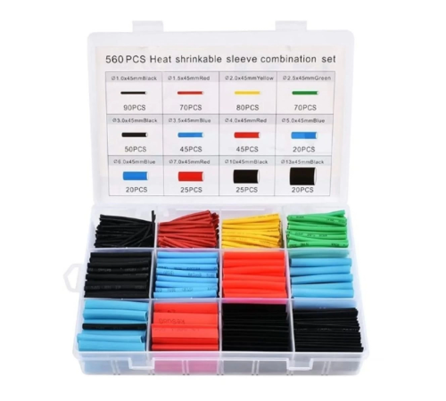 560 Parça Isıyla Daralan Makaron Kablo Koruyucu Kılıf Makaron Kablo Yalıtım Makaron Seti 560 Parça Isıyla Daralan Makaron Kablo Koruyucu Kılıf Makaron Kablo Yalıtım Makaron Seti