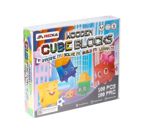 5642 Wooden Cubes Blocks -Redka 5642 Wooden Cubes Blocks -Redka