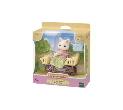 5680 Sylvanian Families Çiçekli Kedi Anne ve Bisikleti +3 yaş