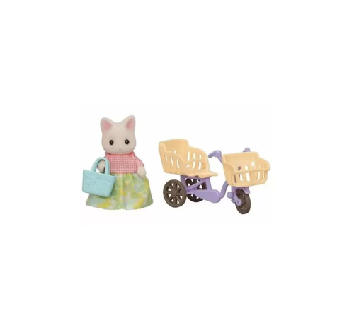 5680 Sylvanian Families Çiçekli Kedi Anne ve Bisikleti +3 yaş