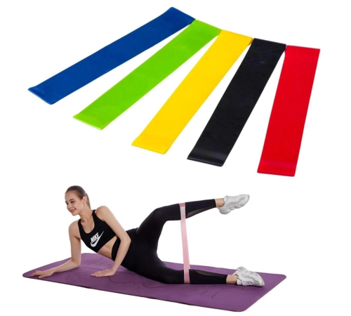 5li Egzersiz Direnç Bant Seti Pilates Crossfit Ekipmanları 5li Egzersiz Direnç Bant Seti Pilates Crossfit Ekipmanları