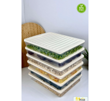 6 Adet 2400 ML Buzluk Derin Dondurucu Buzdolabı Düzenleyici Hava Almaz Saklama Kabı