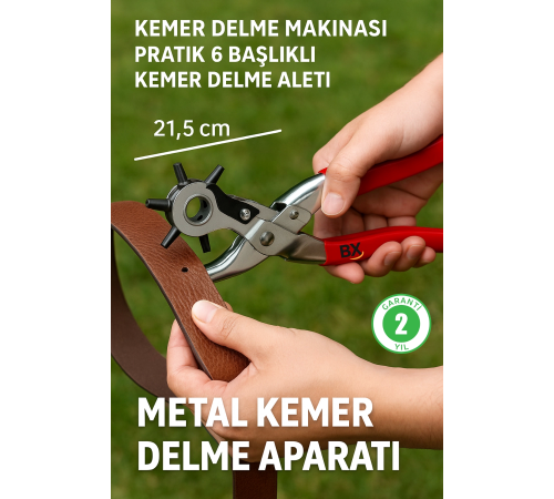 6 Farklı Uçlu Kemer Delme Pensesi Deri Kemer ve Kumaş İçin Ayarlanabilir Delik Açıcı El Aleti 6 Farklı Uçlu Kemer Delme Pensesi Deri Kemer ve Kumaş İçin Ayarlanabilir Delik Açıcı El Aleti
