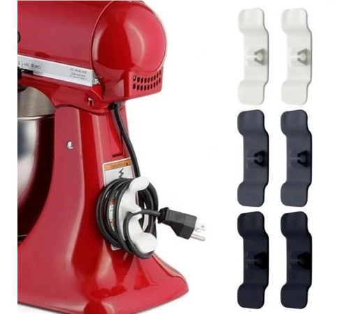 6'lı Pratik Kablo Toparlayıcı Yapışkanlı Klips Mutfak Air Fryer Kettle Kahve Tost Makinası 6'lı Pratik Kablo Toparlayıcı Yapışkanlı Klips Mutfak Air Fryer Kettle Kahve Tost Makinası