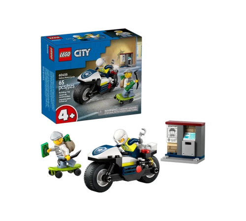 60455 Lego City Polis Motosikleti Takibi 65 parça +4 yaş