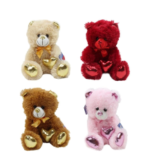 62500 Parlak Kalpli Peluş Ayı 30 cm