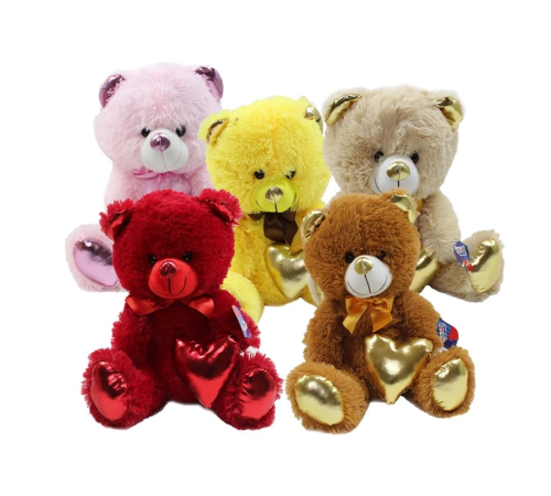 62501 Parlak Kalpli Peluş Ayı 40 cm