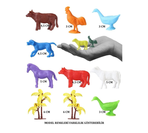 676 Toy Play 12 Parça Renkli Mini Çiftlik Hayvanları Figür Seti 4-6 cm 676 Toy Play 12 Parça Renkli Mini Çiftlik Hayvanları Figür Seti 4-6 cm