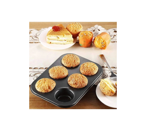 6’lı Muffin Kek Kalıbı – Dayanıklı, Çok Amaçlı Fırın Kalıbı