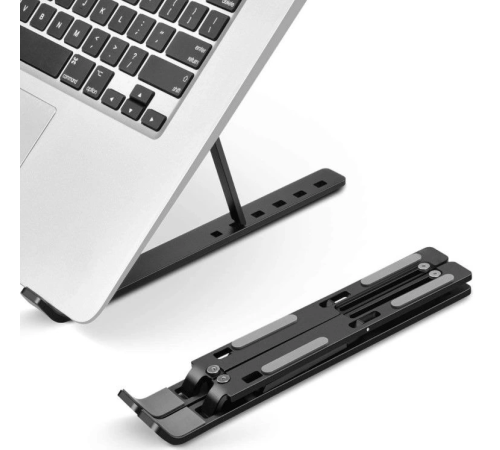 7 Kademeli Ayarlı Katlanabilir Laptop Tablet Standı Siyah 7 Kademeli Ayarlı Katlanabilir Laptop Tablet Standı Siyah