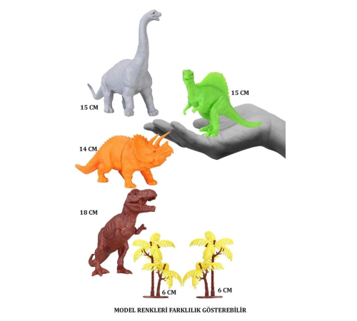 713 Toy Play 6 Parça Dinozor Figür Seti 14-18 cm