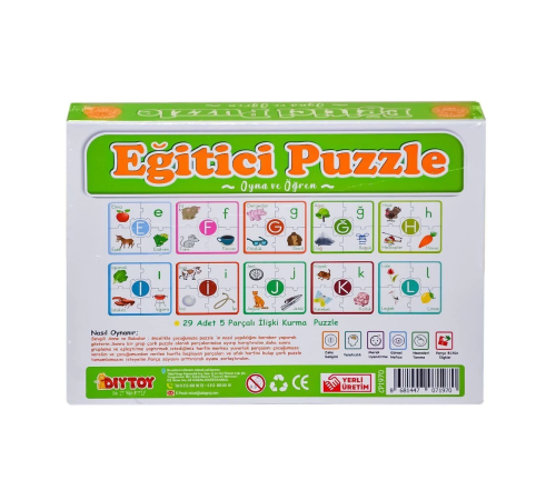 7197 Çark Puzzle Alfabe -Oyna Öğren - Dıytoy