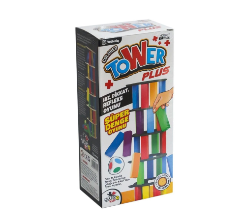 7317 Renkli Plus Tower Süper Denge Oyunu 54 Adet -Totteriq 7317 Renkli Plus Tower Süper Denge Oyunu 54 Adet -Totteriq