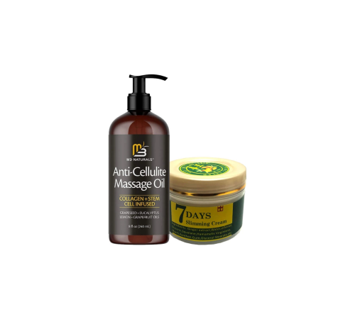 7Daus AntiYağ Slimming Cream Yağları Yakmaya Krem 100 ml + Anti-Cellulite Massage Oil Selülitli Bacaklar İçin 240 ml Masaj Yağı