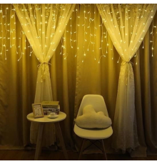 8 Fonksiyonlu 16 Saçaklı Perde Led 3 x 1 (Günışığı)