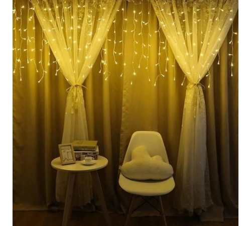 8 Fonksiyonlu 16 Saçaklı Perde Led 3 x 1 (Günışığı) 8 Fonksiyonlu 16 Saçaklı Perde Led 3 x 1 (Günışığı)