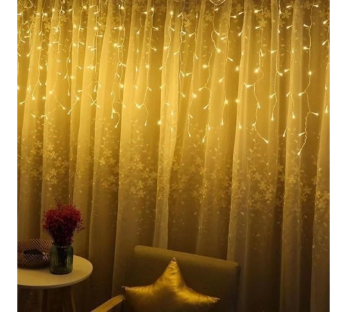 8 Fonksiyonlu 16 Saçaklı Perde Led 3 x 1 (Günışığı) 8 Fonksiyonlu 16 Saçaklı Perde Led 3 x 1 (Günışığı)