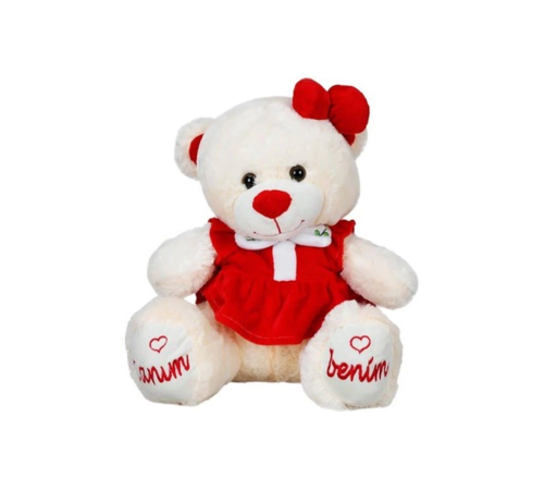 8331 Canım Benim Elbiseli Peluş Ayı