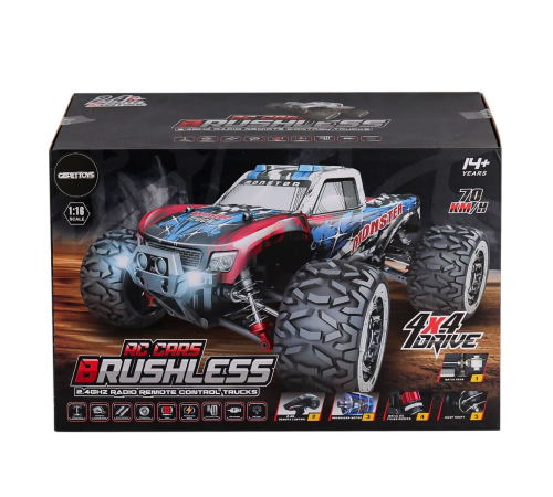 866-1602 Kumandalı 1:16 70 km/h Brusless Araba 4x4