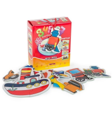 8742 DıyToy Süper Renkli 5'i1 Kutuda Puzzle - Taşıtlar / 3+4+5+6+7 Parça Puzzle