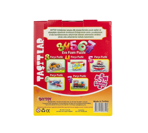 8742 DıyToy Süper Renkli 5'i1 Kutuda Puzzle - Taşıtlar / 3+4+5+6+7 Parça Puzzle 8742 DıyToy Süper Renkli 5'i1 Kutuda Puzzle - Taşıtlar / 3+4+5+6+7 Parça Puzzle