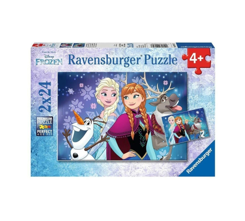 90747 Disney Frozen Kuzey Işıkları 2x24 parça Ravensburger Puzzle