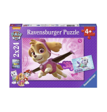 91522 Paw Patrol Skye ve Everest 2x24 parça Ravensburger Puzzle