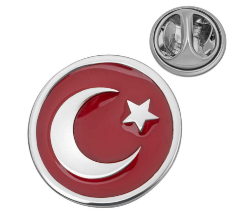 925 Ayar Gümüş Ay Yıldız Rozet T8673 (336336) 925 Ayar Gümüş Ay Yıldız Rozet T8673 (336336)