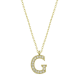 925 Ayar Gümüş Gold G Harfi Kadın Gümüş Kolye (T6613) (336336)