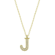 925 Ayar Gümüş Gold J Harfi Kadın Gümüş Kolye (T6617) (336336)