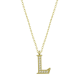 925 Ayar Gümüş Gold L Harfi Kadın Gümüş Kolye (T6619) (336336)