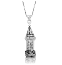 925 Ayar Gümüş Minareli Cevşen Kadın Gümüş Kolye (PT2610459) (336336)