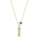 925 Ayar Gümüş Nazar Gold  İ Harfi Kadın Gümüş Kolye (T6785) (336336)