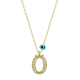 925 Ayar Gümüş Nazar Gold Ö Harfi Kadın Gümüş Kolye (T6792) (336336)