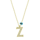 925 Ayar Gümüş Nazar Gold Z Harfi Kadın Gümüş Kolye (T6802) (336336)