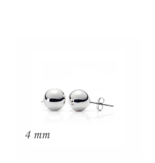 925 Ayar Gümüş Top Küpe - 4 mm (EA1160221) (336336)