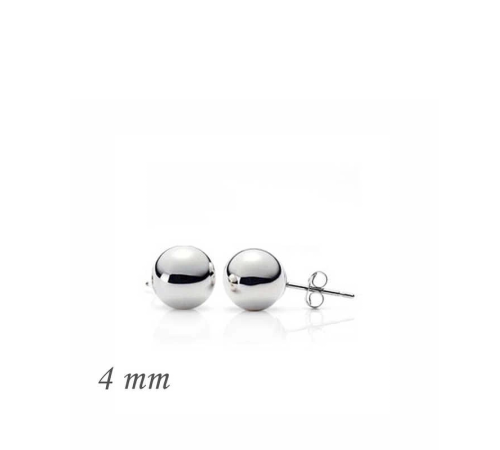 925 Ayar Gümüş Top Küpe - 4 mm (EA1160221) (336336)