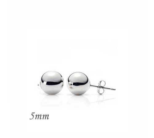 925 Ayar Gümüş Top Küpe - 5 mm (EA1160220) (336336)